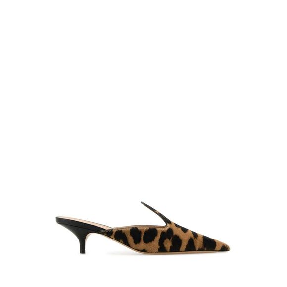 Salvatore Ferragamo Women Printed Calf Hair Dorye Mules